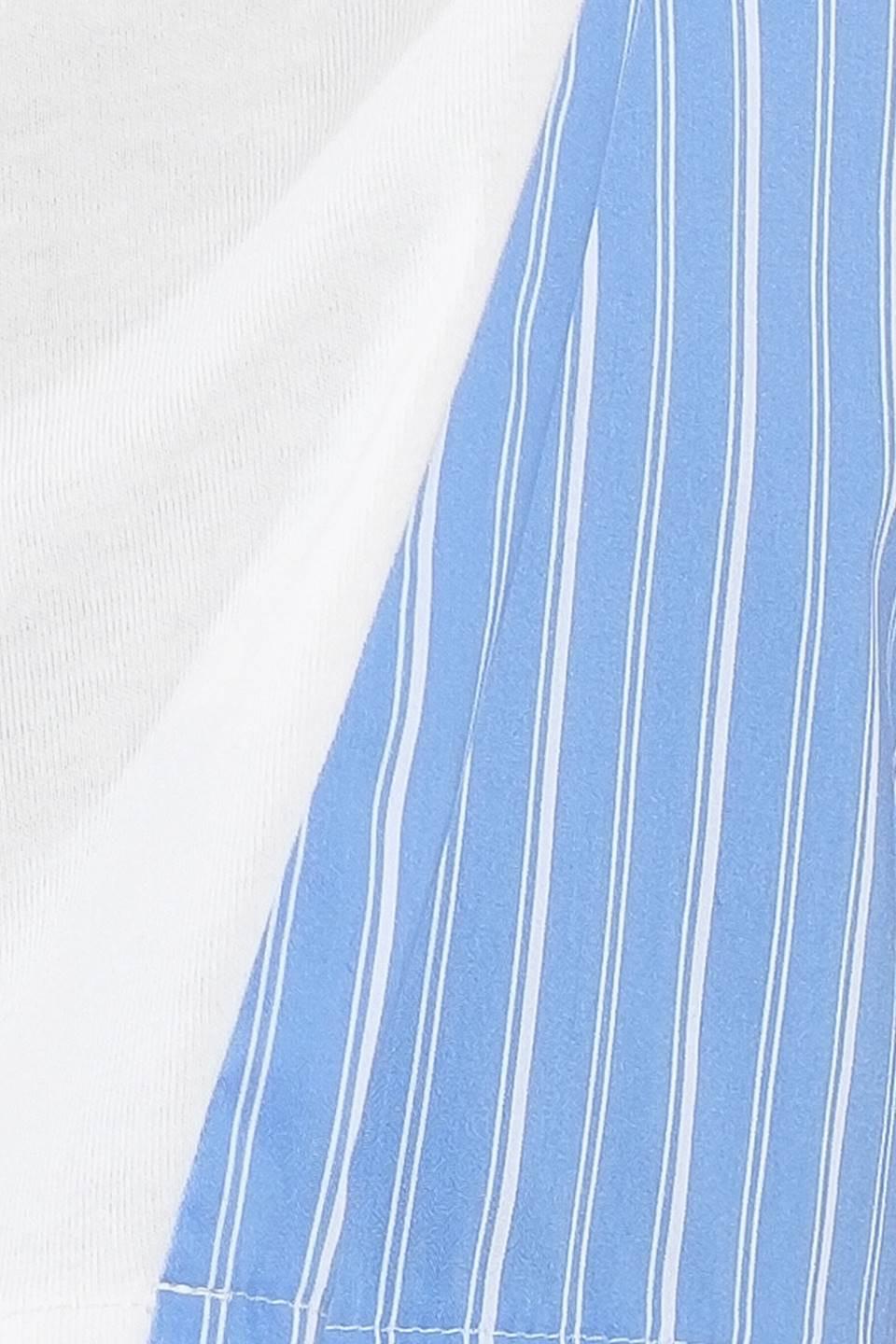 Going in Circles Combination Top in white, fabric swatch — Soul Flow Apparel