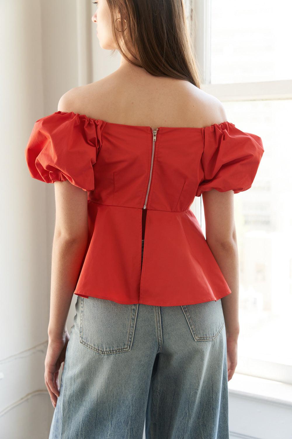 Stunning Glory Woven Top in orange, view 2 — Soul Flow Apparel