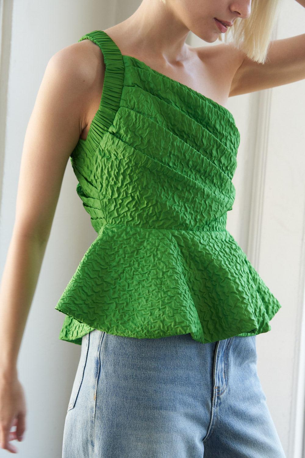 Spoonful of Sass Woven Top in 20green, view 1 — Soul Flow Apparel