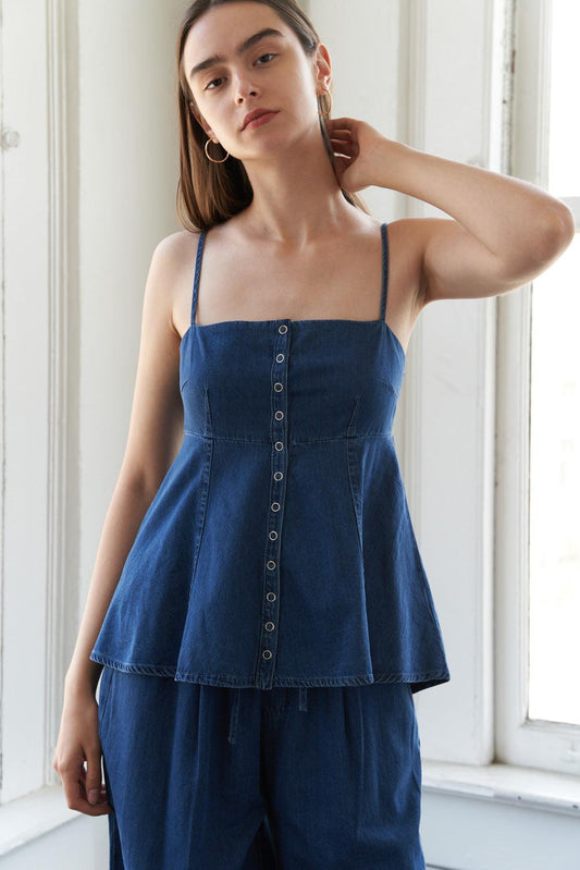 Authentic Moments Lightweight Denim Top, view 6 — Soul Flow Apparel