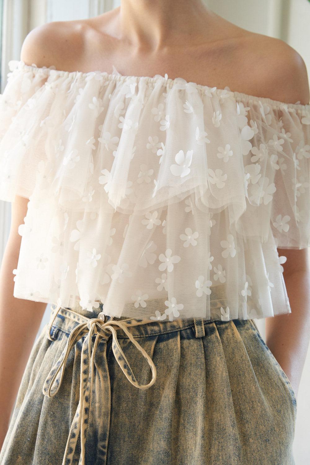 Love Galore Embellished Top, view 3 — Soul Flow Apparel