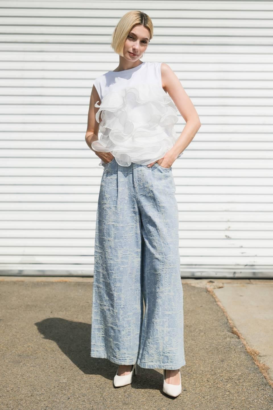 Cloud Nine Chic Knit Top in white, view 3 — Soul Flow Apparel