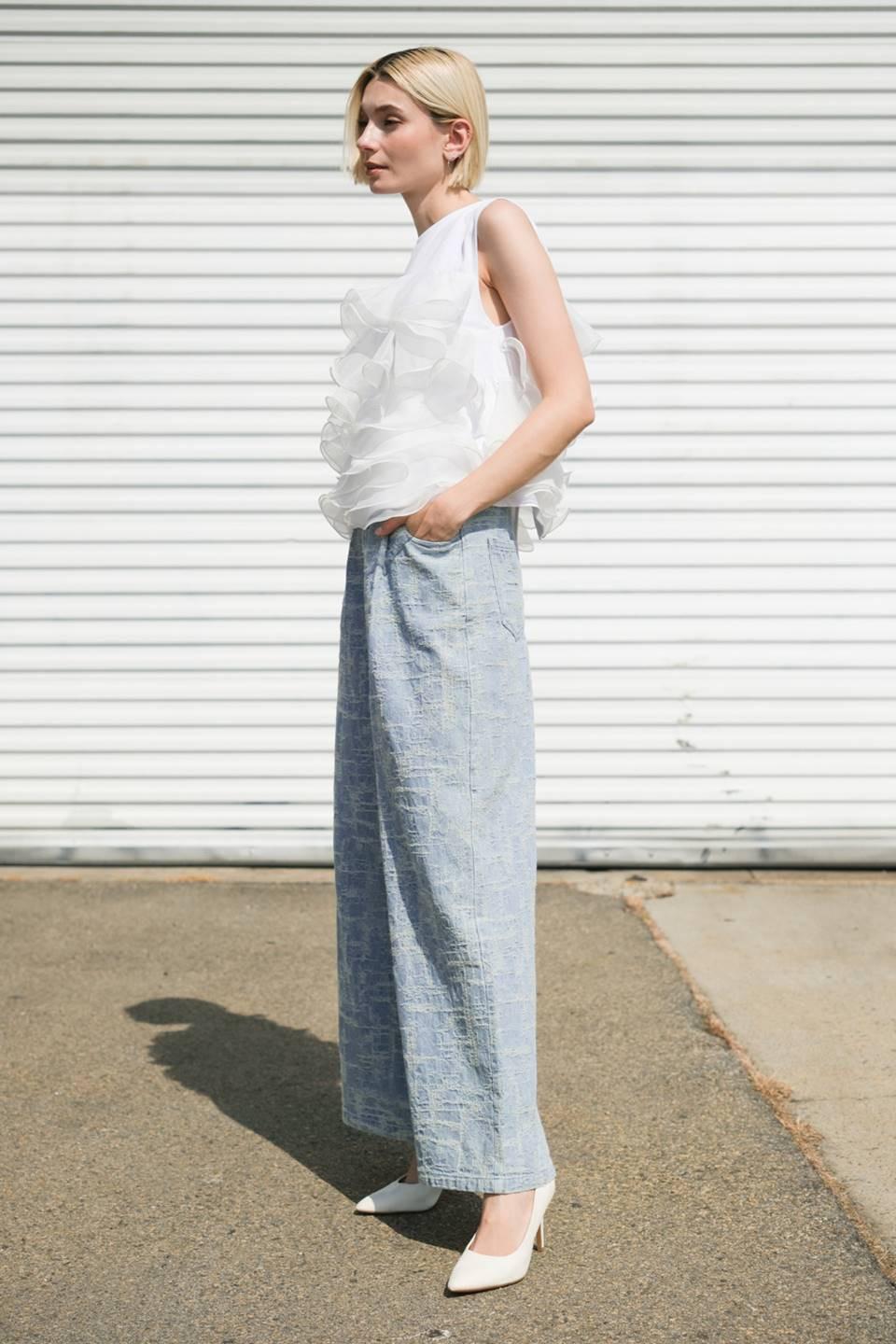 Cloud Nine Chic Knit Top in white, view 4 — Soul Flow Apparel