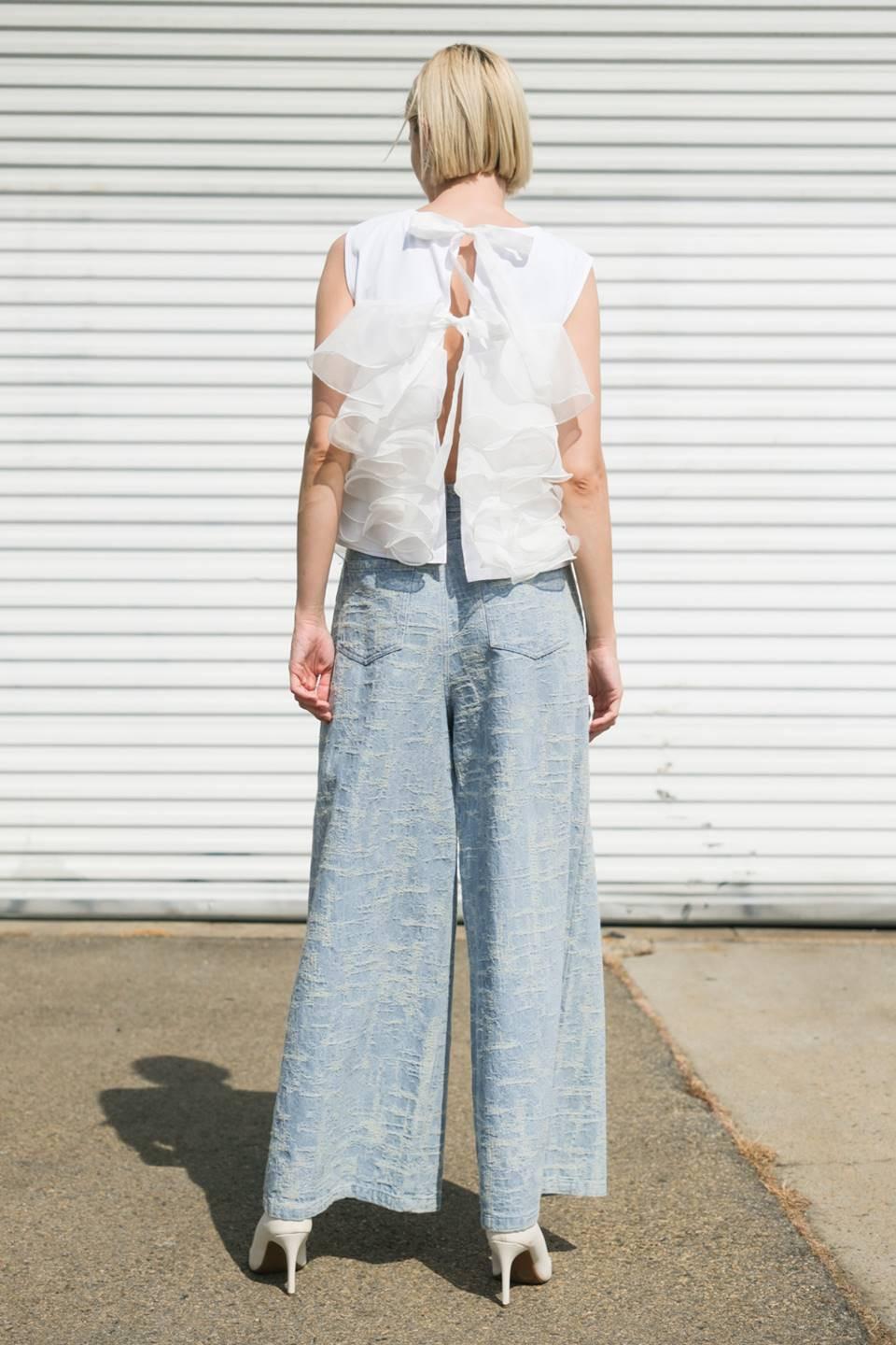 Cloud Nine Chic Knit Top in white, view 5 — Soul Flow Apparel