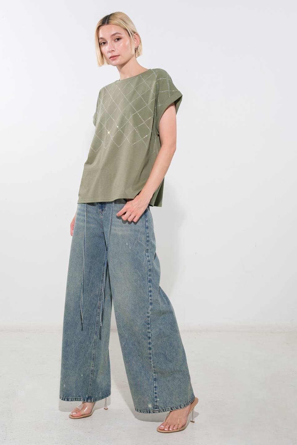 Sunny Essence Knit Top in light olive, view 4 — Soul Flow Apparel