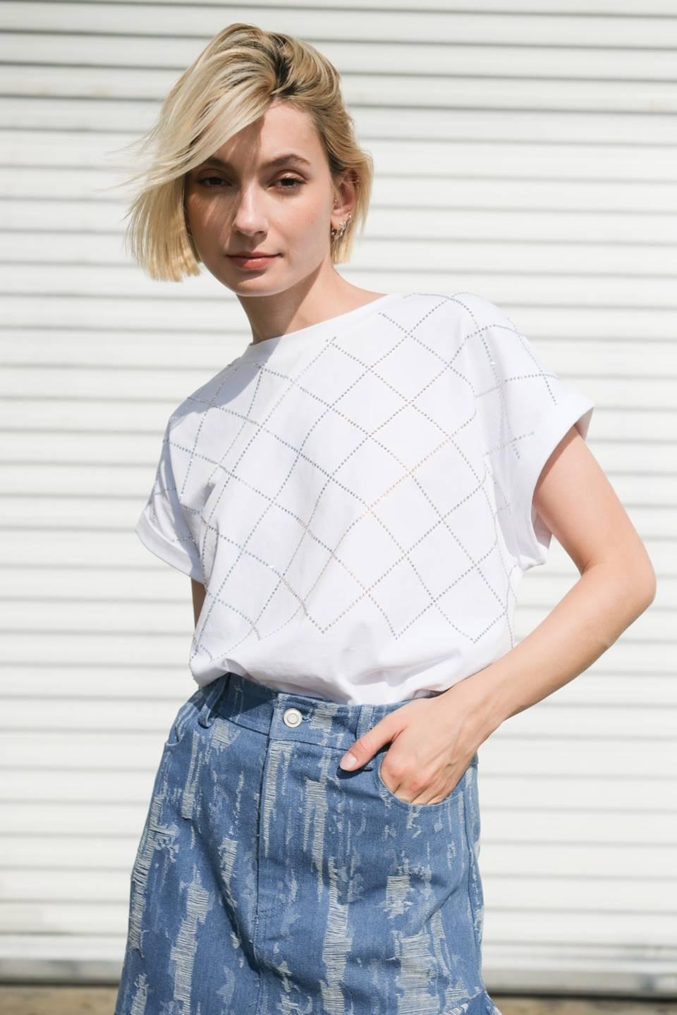 Sunny Essence Knit Top in white, view 1 — Soul Flow Apparel