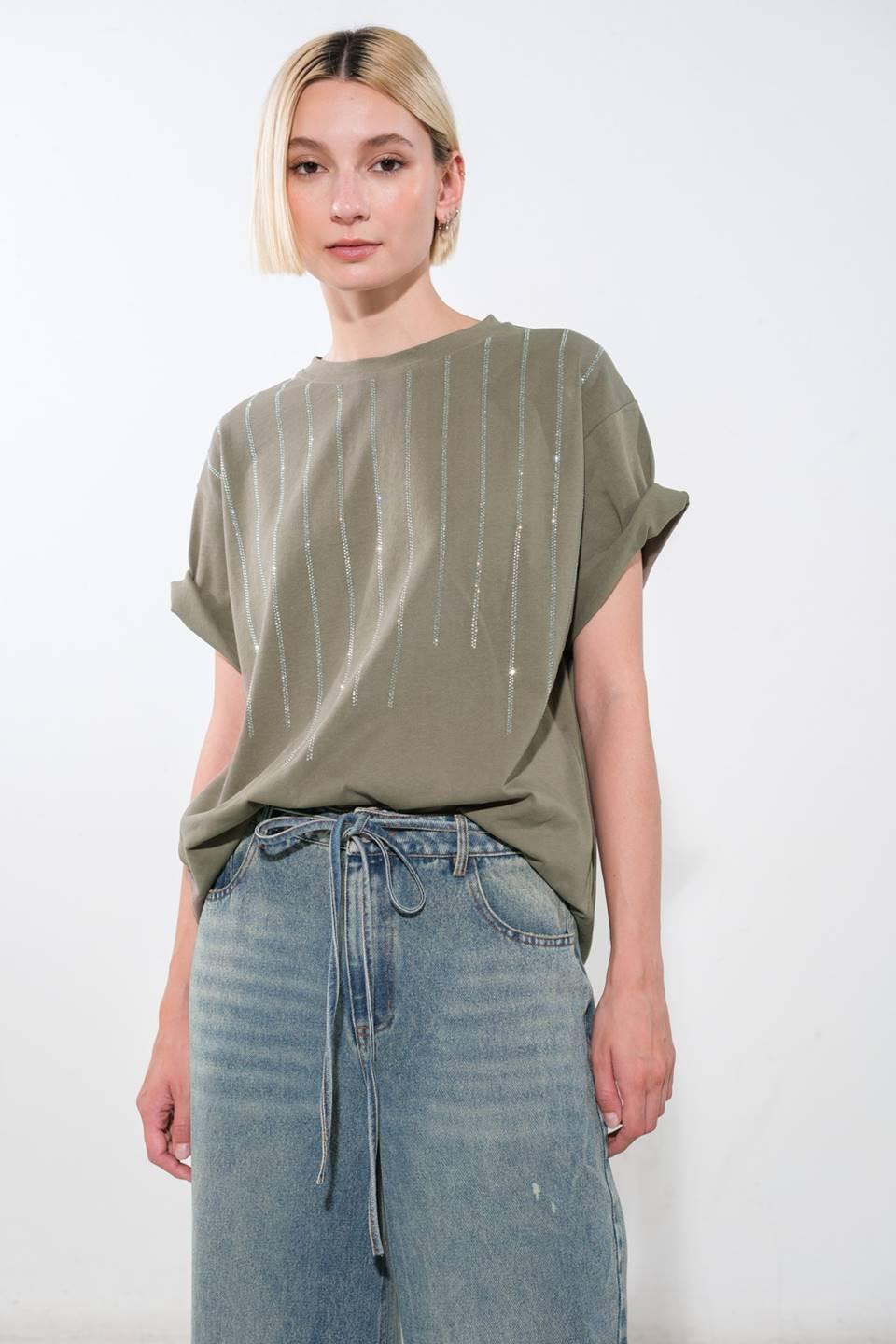 Let It All Go Knit Top in grey, view 1 — Soul Flow Apparel