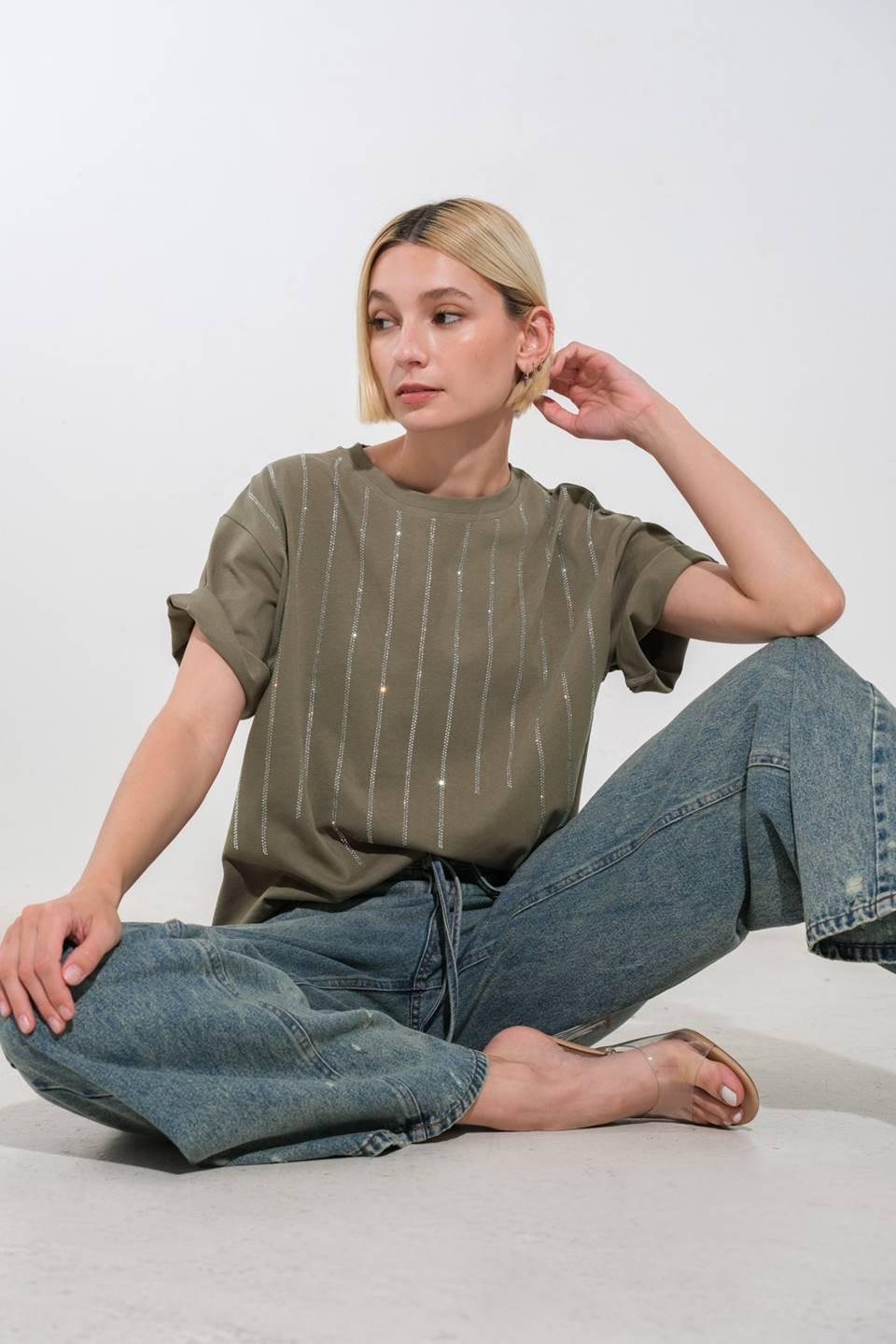 Let It All Go Knit Top in grey, view 3 — Soul Flow Apparel