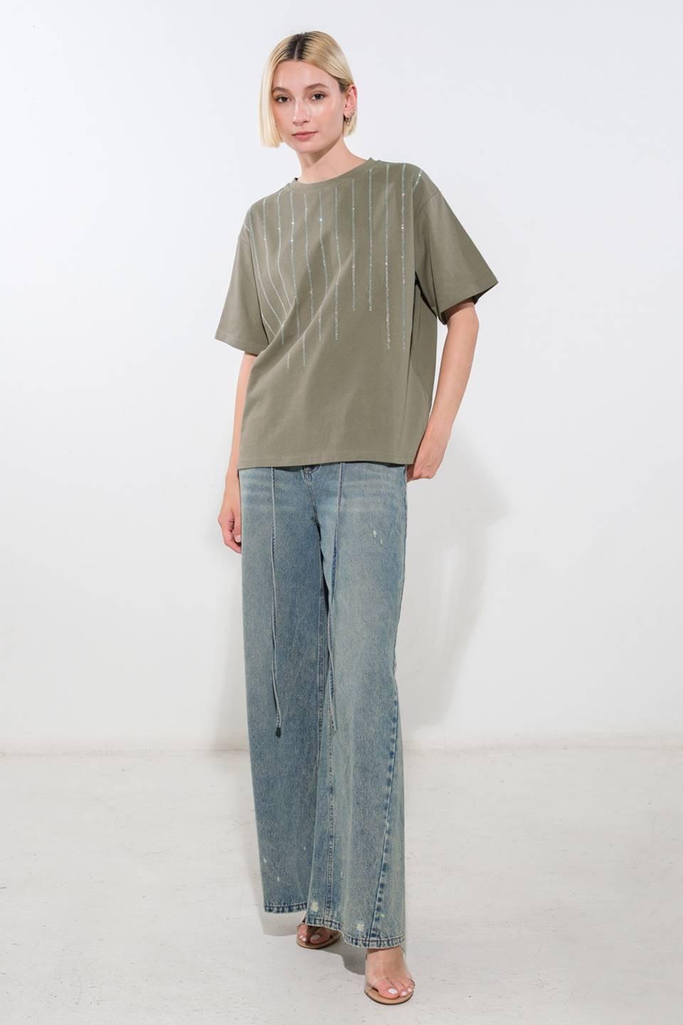 Let It All Go Knit Top in grey, view 4 — Soul Flow Apparel