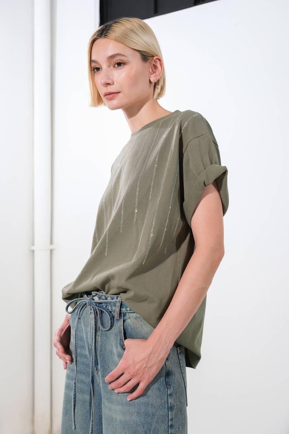 Let It All Go Knit Top in grey, view 5 — Soul Flow Apparel