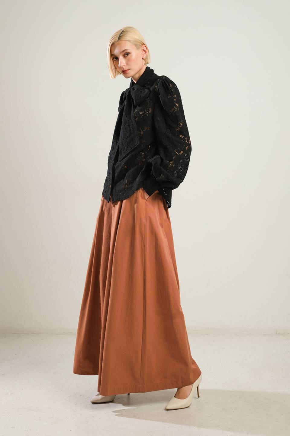Patriotic Princess Woven Lace Top in black, view 3 — Soul Flow Apparel