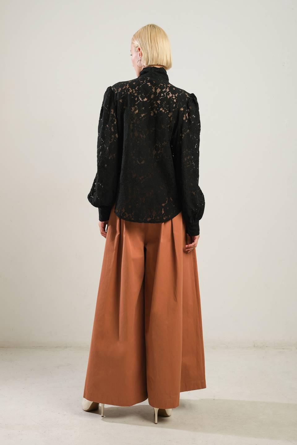 Patriotic Princess Woven Lace Top in black, view 6 — Soul Flow Apparel