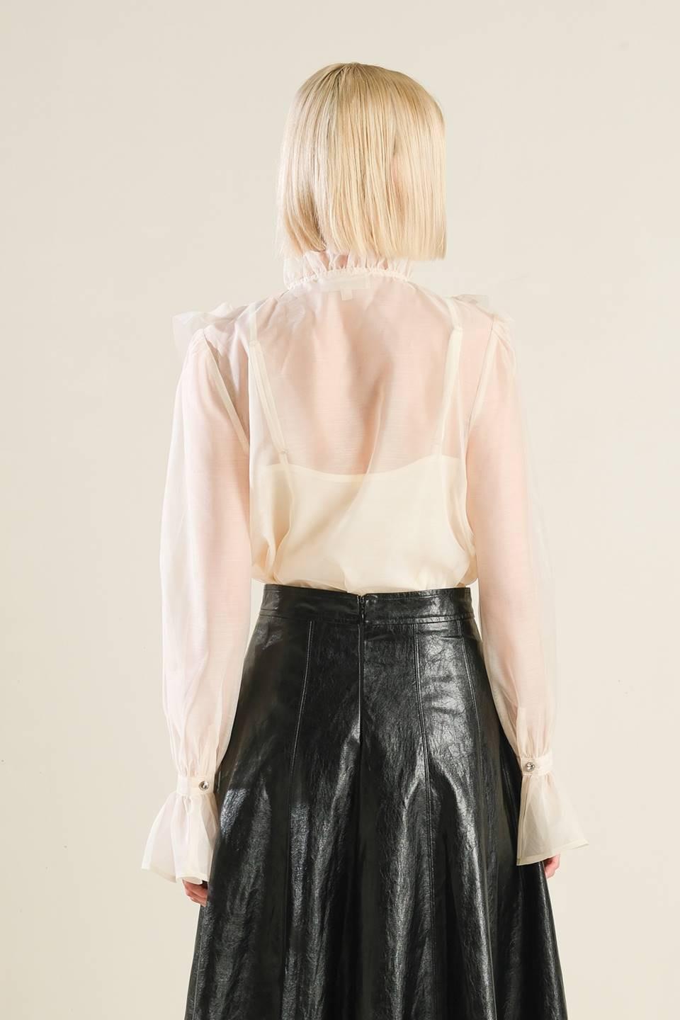 To My Love Woven Blouse in white, view 2 — Soul Flow Apparel