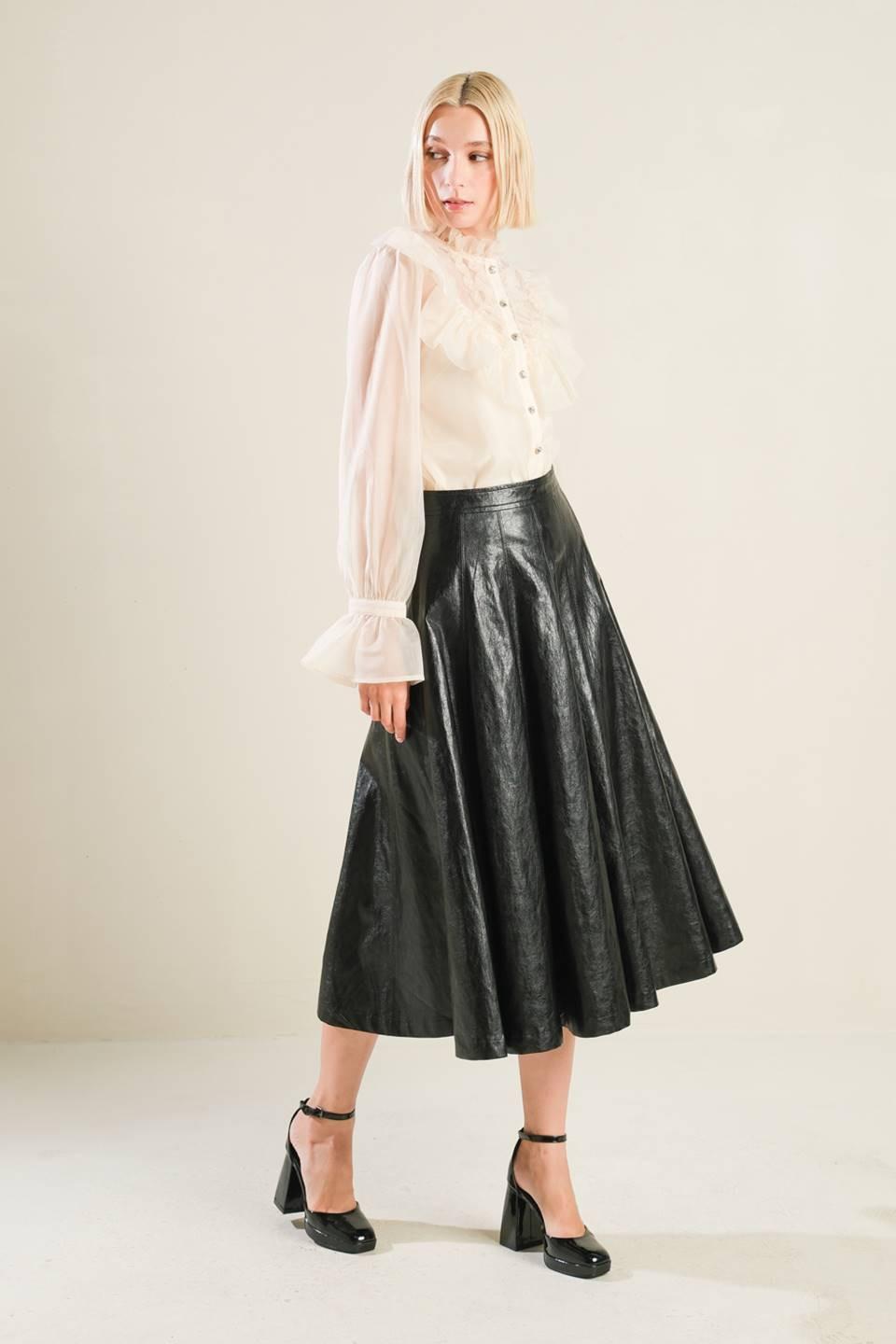 To My Love Woven Blouse in white, view 3 — Soul Flow Apparel