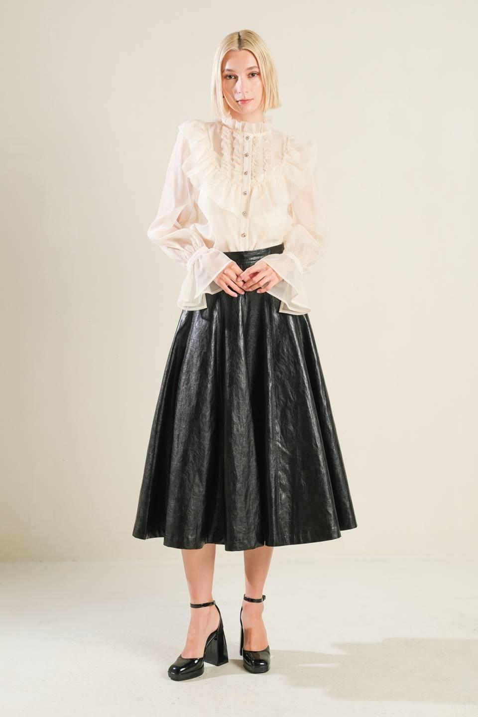 To My Love Woven Blouse in white, view 5 — Soul Flow Apparel