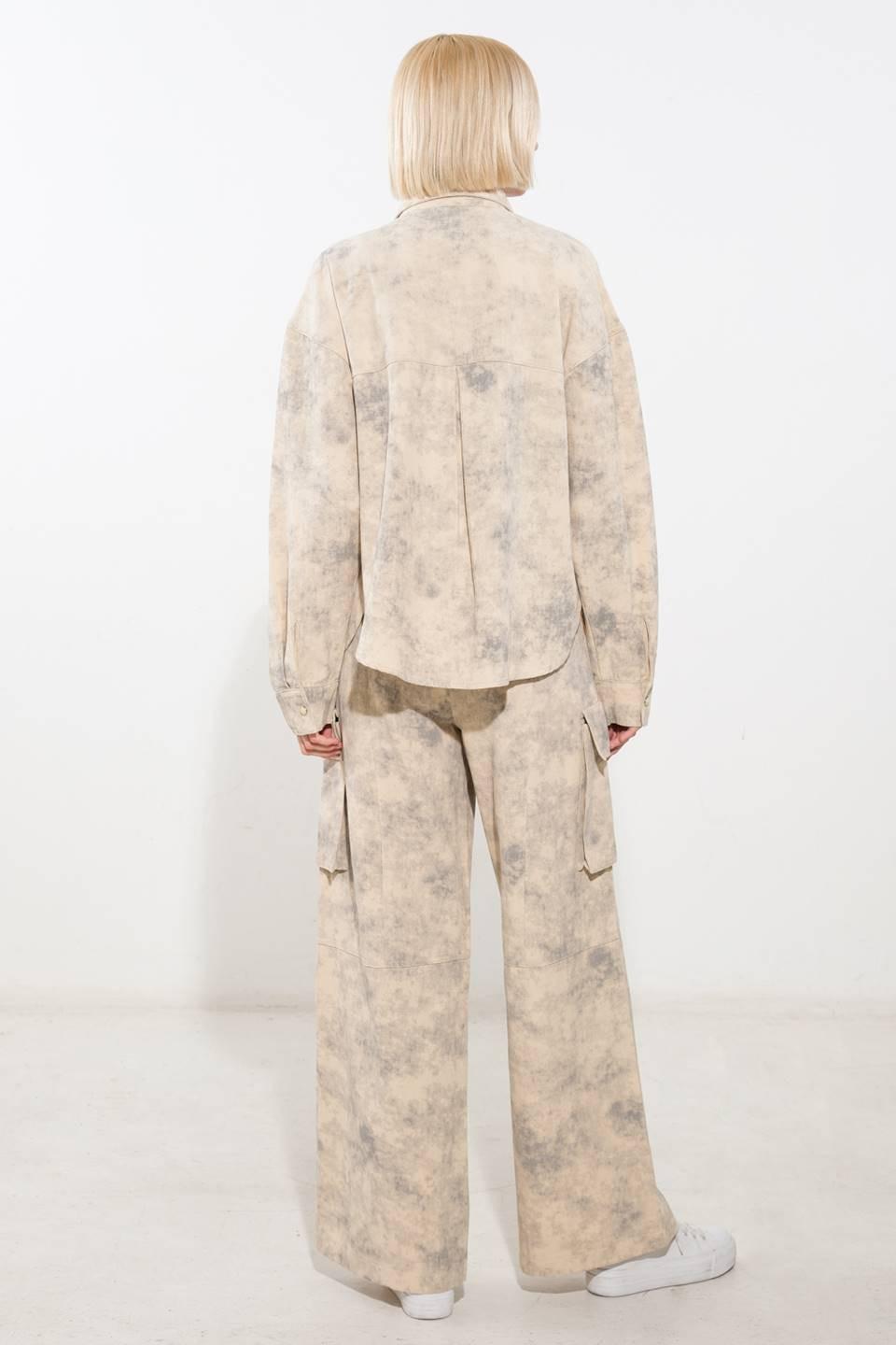 In the Spotlight Woven Top in taupe multi, view 6 — Soul Flow Apparel