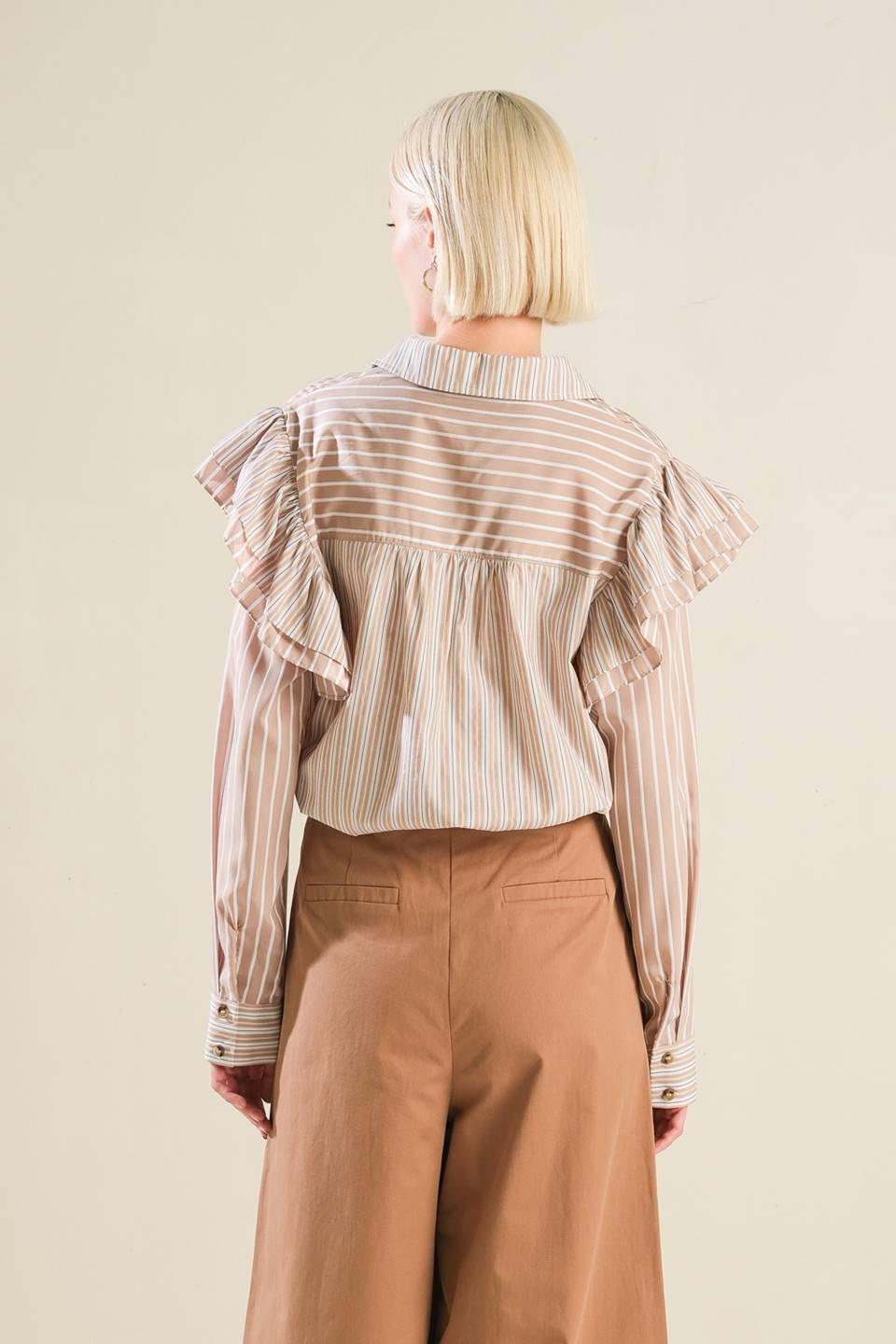 Make It Count Pullover Knit Top in taupe, view 2 — Soul Flow Apparel