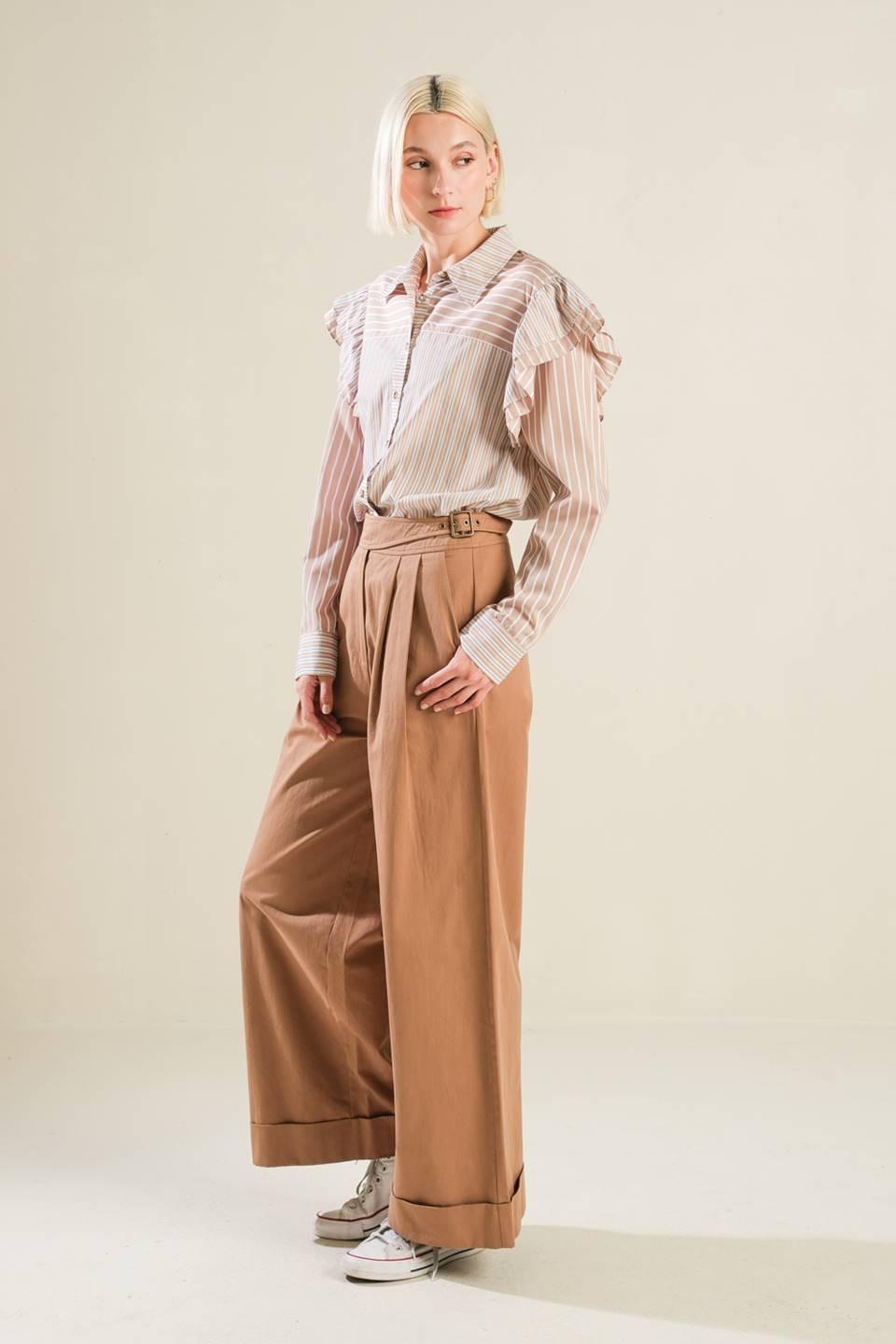 Make It Count Pullover Knit Top in taupe, view 3 — Soul Flow Apparel