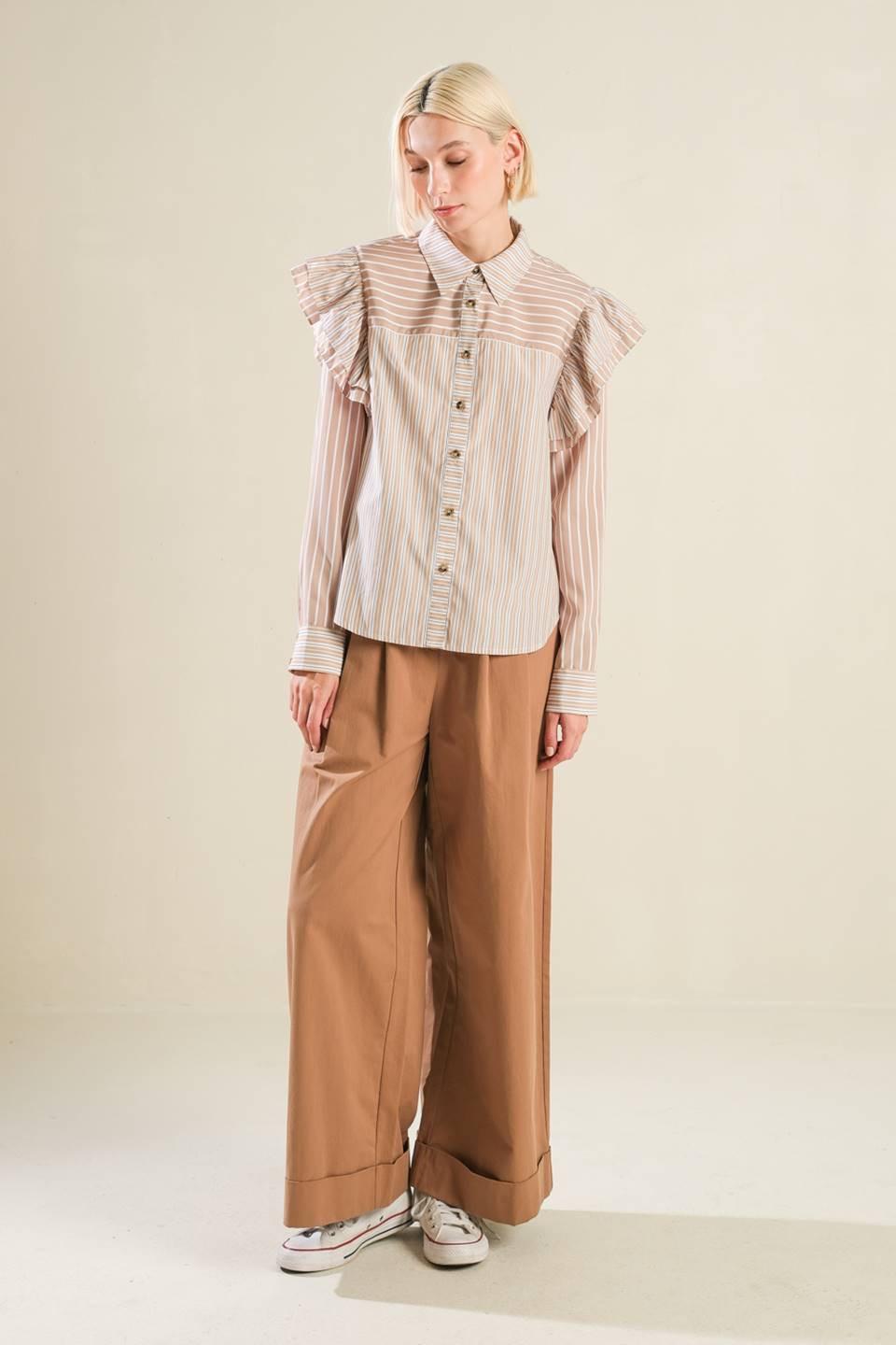 Make It Count Pullover Knit Top in taupe, view 7 — Soul Flow Apparel