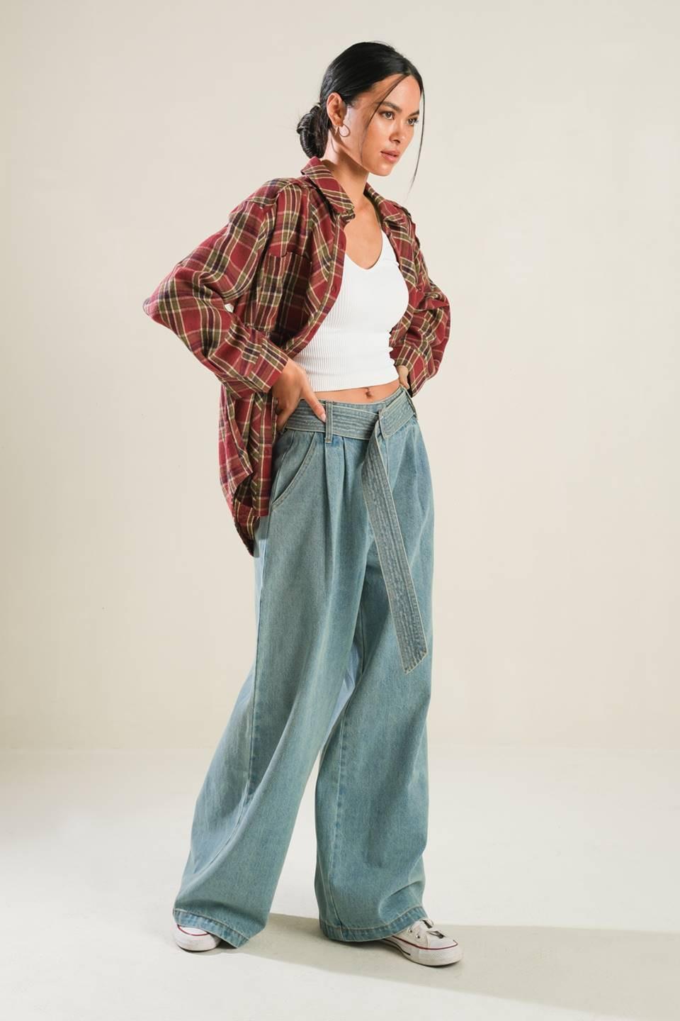 Timeless Charm Woven Top in burgundy, view 3 — Soul Flow Apparel