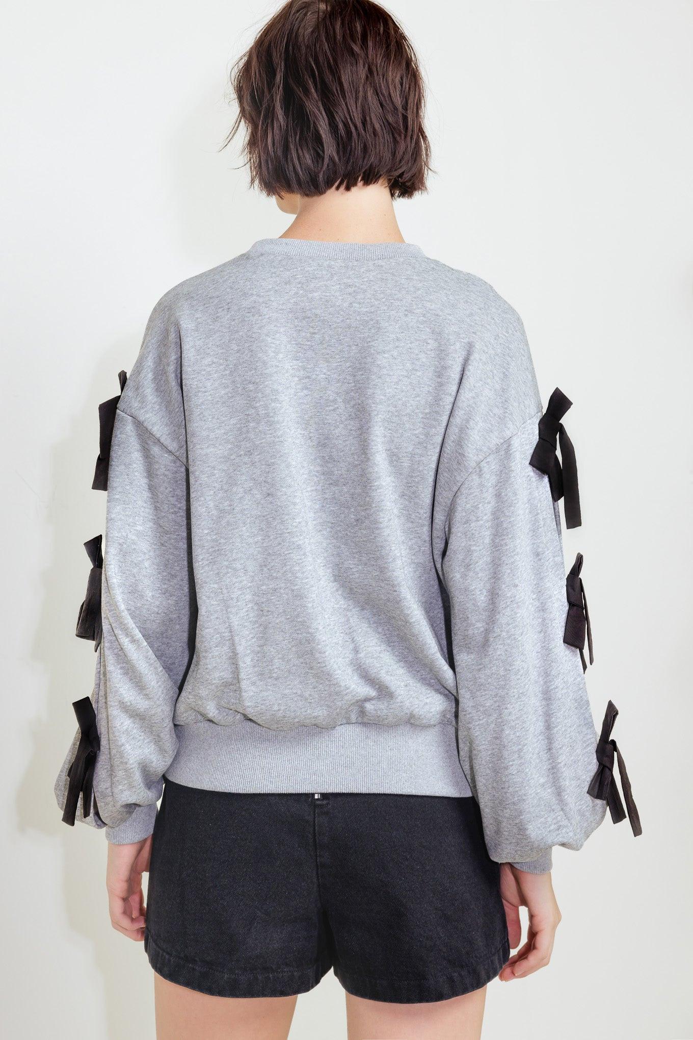 Love So Amazing Sweater Top in hgreyblack, view 7 — Soul Flow Apparel
