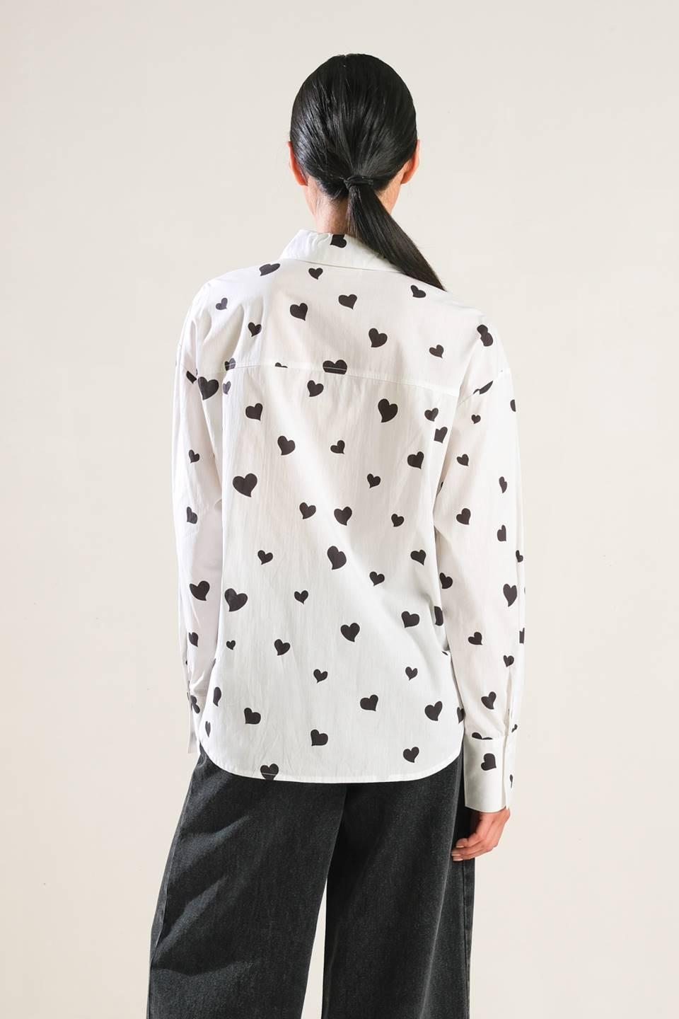 Buy Myself Woven Top in white black, view 2 — Soul Flow Apparel