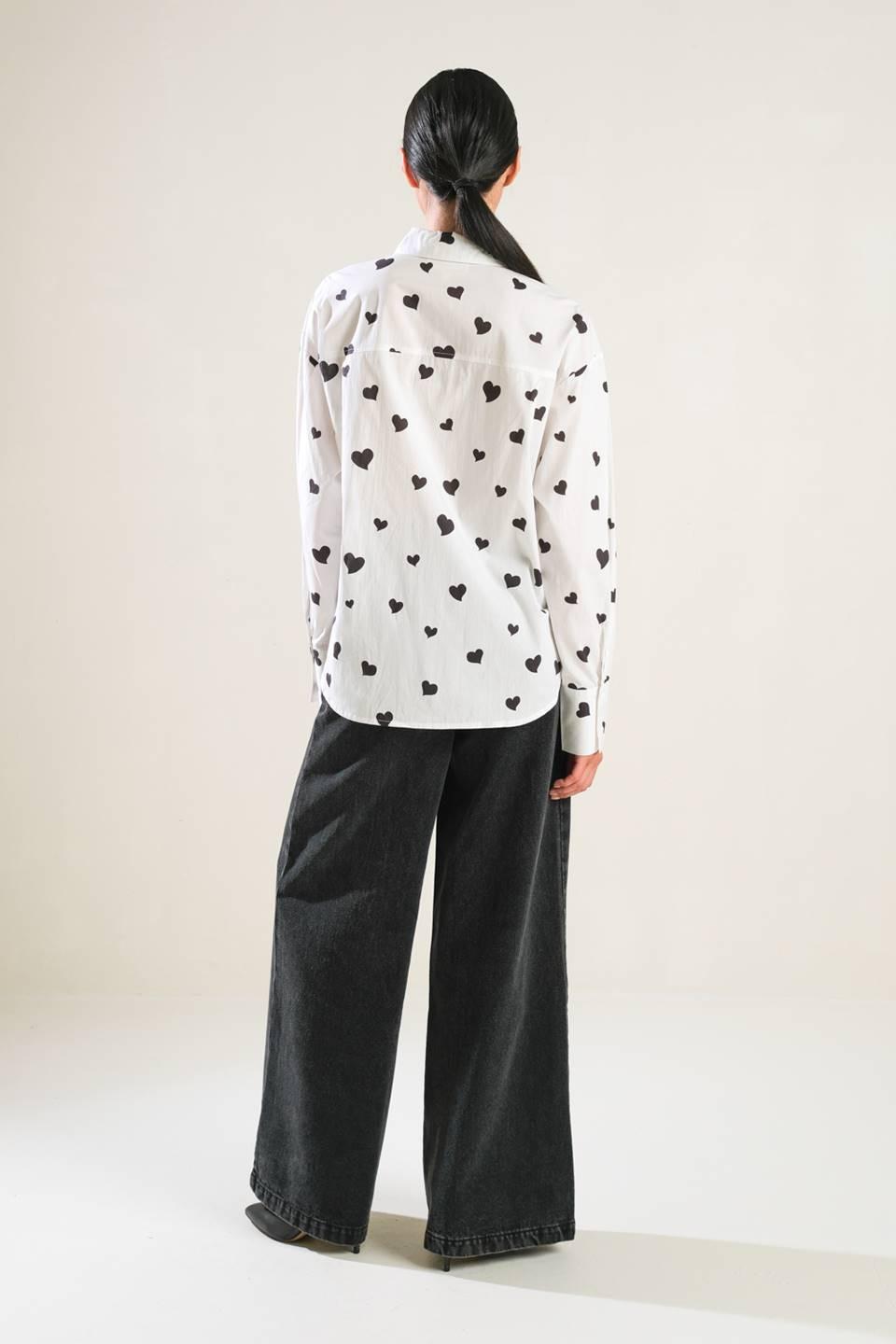 Buy Myself Woven Top in white black, view 6 — Soul Flow Apparel