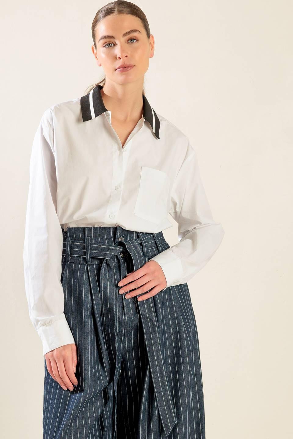 Cause a Commotion Woven Top in white, view 5 — Soul Flow Apparel