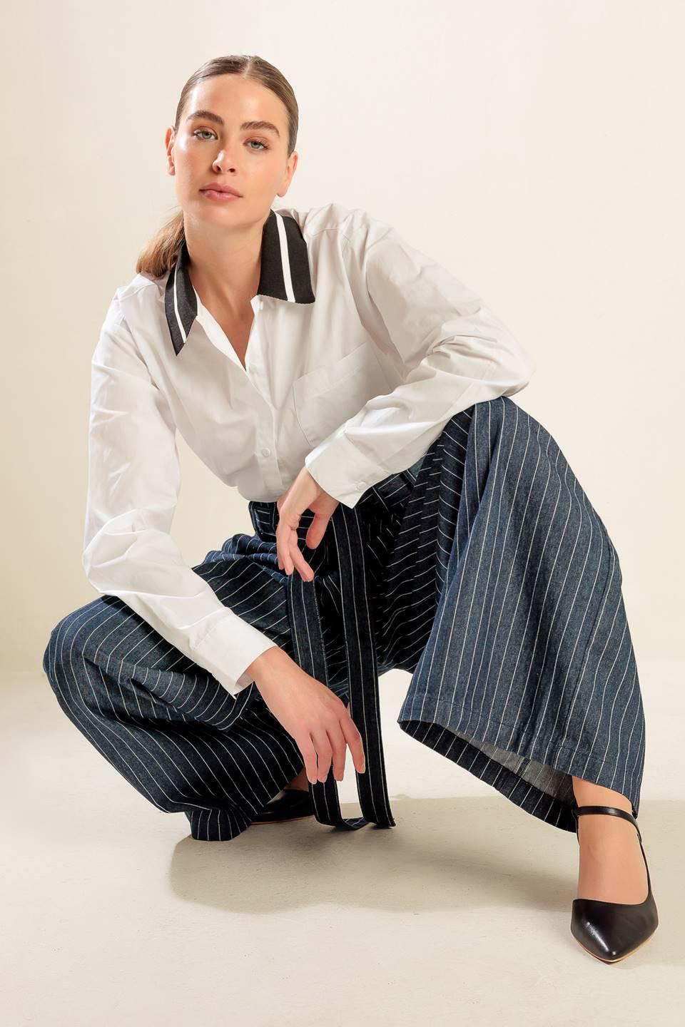 Cause a Commotion Woven Top in white, view 8 — Soul Flow Apparel