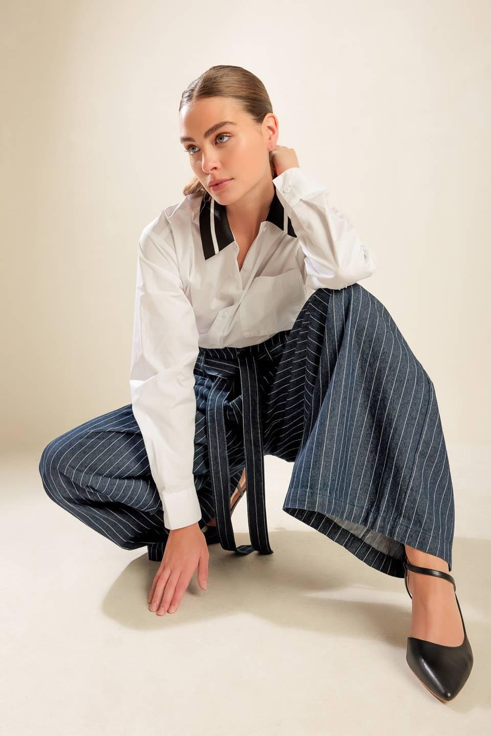 Cause a Commotion Woven Top in white, view 9 — Soul Flow Apparel