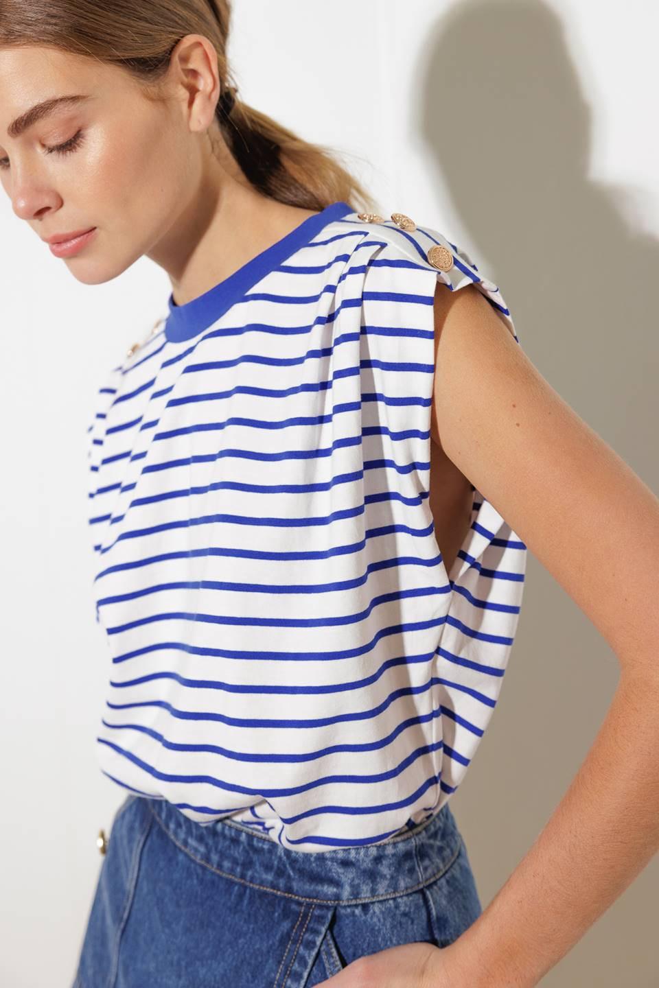 Feeling Special Pink Knit Top in white blue, view 7 — Soul Flow Apparel