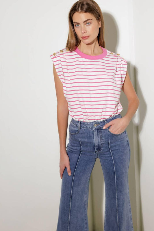 Feeling Special Pink Knit Top in white, view 6 — Soul Flow Apparel