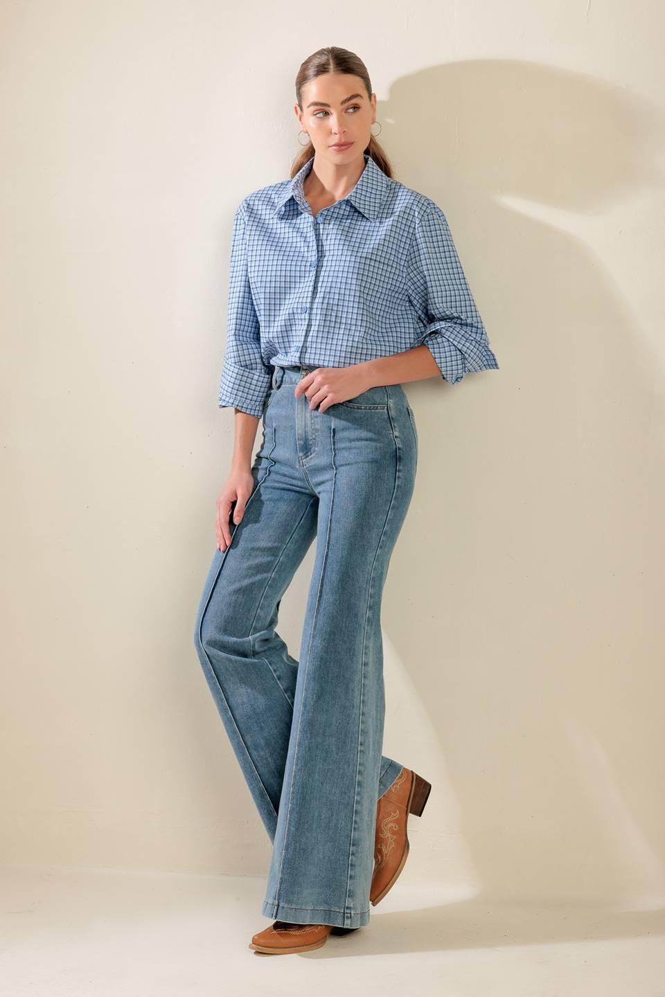 Awaiting Love Woven Top in blue, view 1 — Soul Flow Apparel