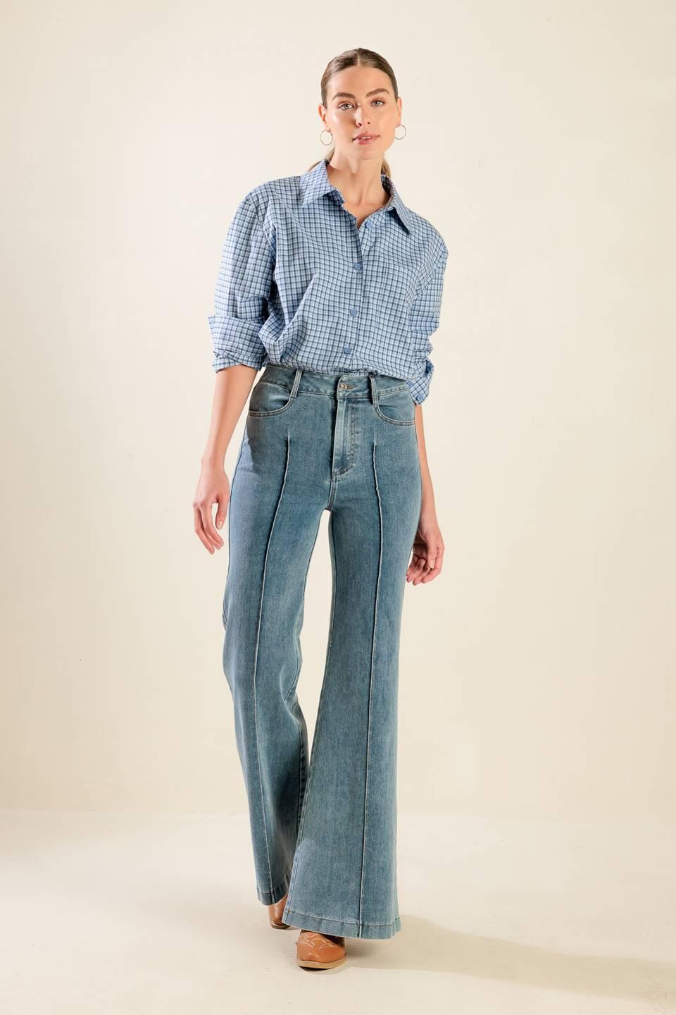 Awaiting Love Woven Top in blue, view 7 — Soul Flow Apparel