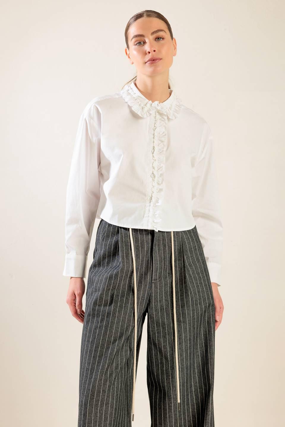 These Moments Woven Top in white, view 5 — Soul Flow Apparel