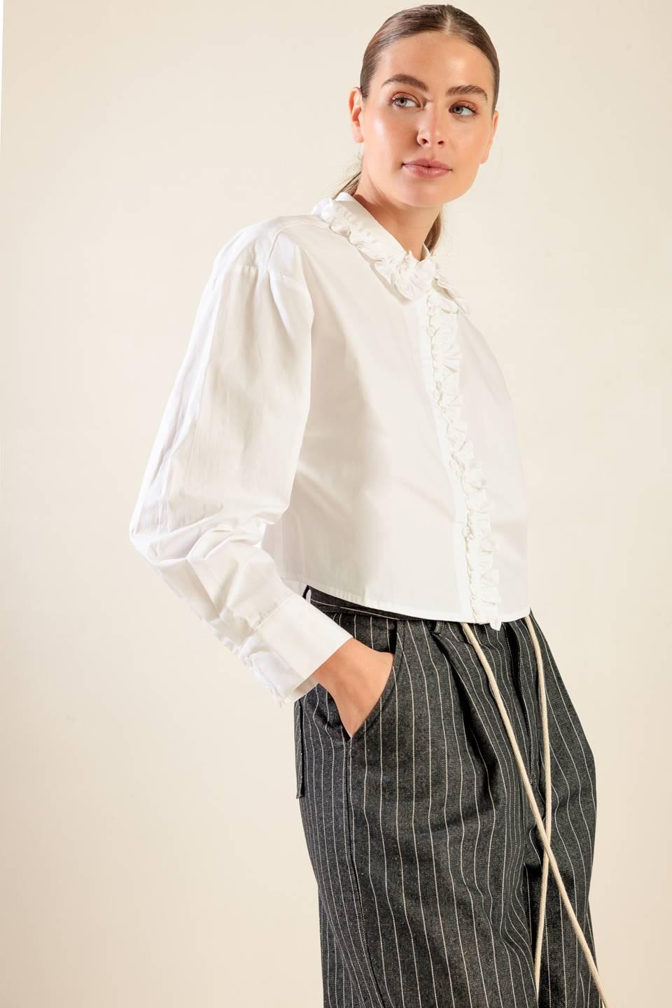 These Moments Woven Top in white, view 6 — Soul Flow Apparel