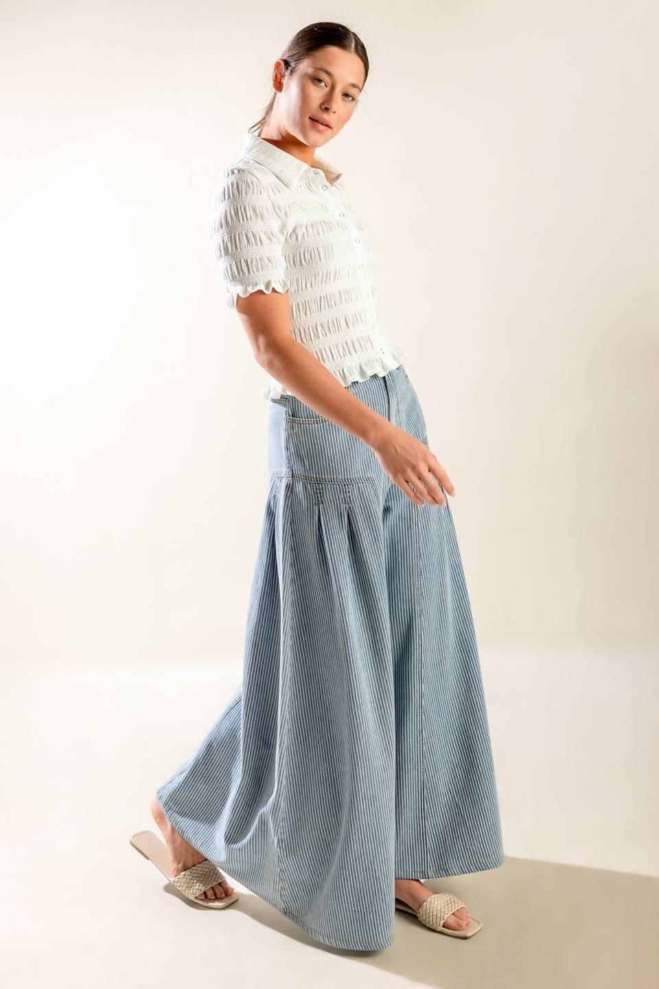 Picnic At Sunset Woven Top in off-white, view 4 — Soul Flow Apparel