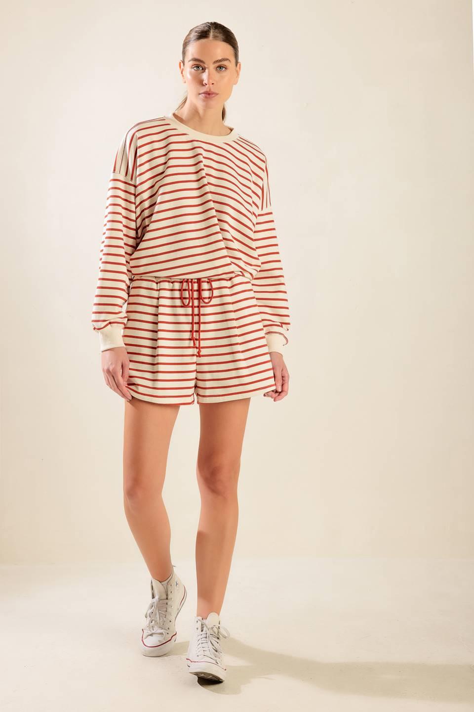 Lover Girl French Terry Top in cream pumpkin, view 5 — Soul Flow Apparel