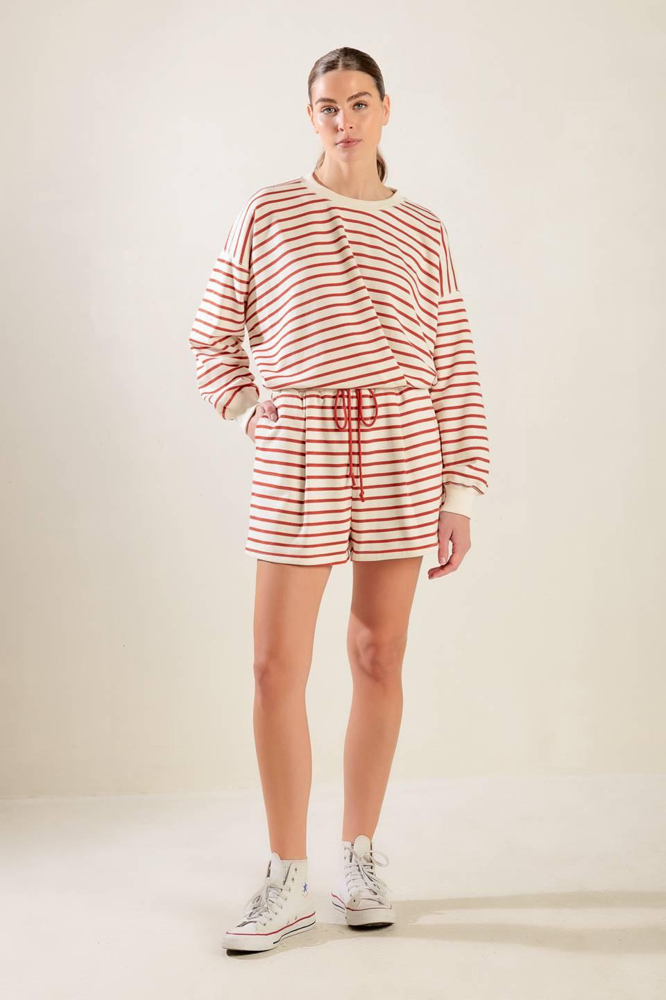 Lover Girl French Terry Top in cream pumpkin, view 7 — Soul Flow Apparel