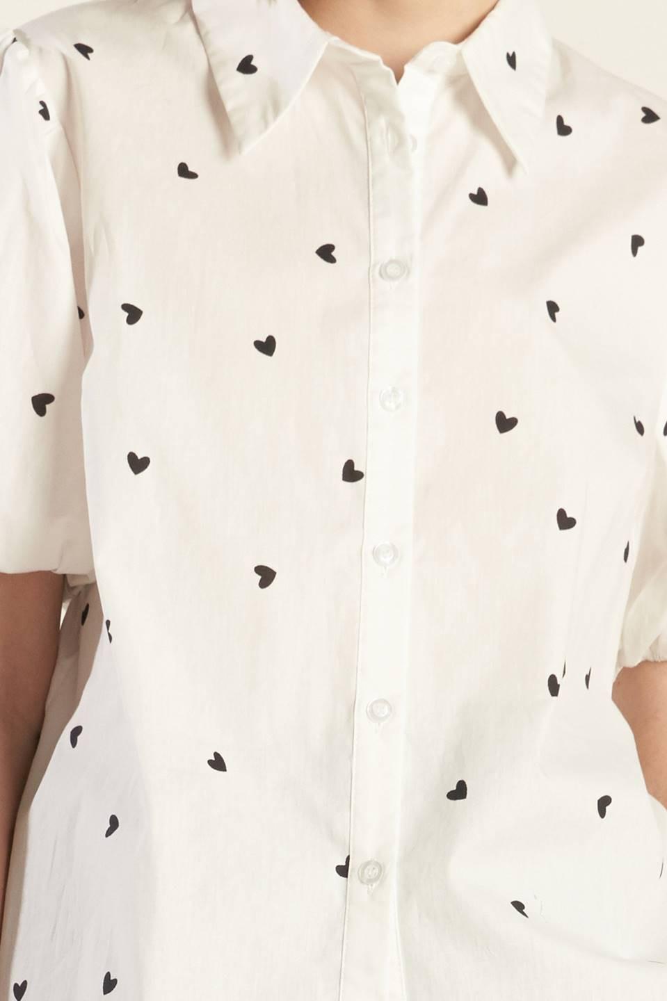 Forever Daydreaming Woven Top in white black, fabric swatch — Soul Flow Apparel