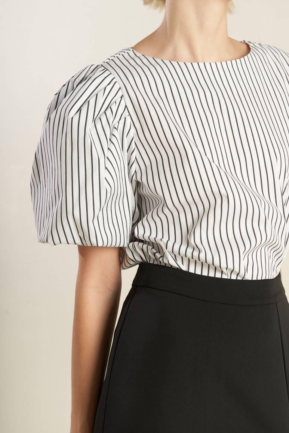 All the Feelings Woven Top in white black, view 4 — Soul Flow Apparel