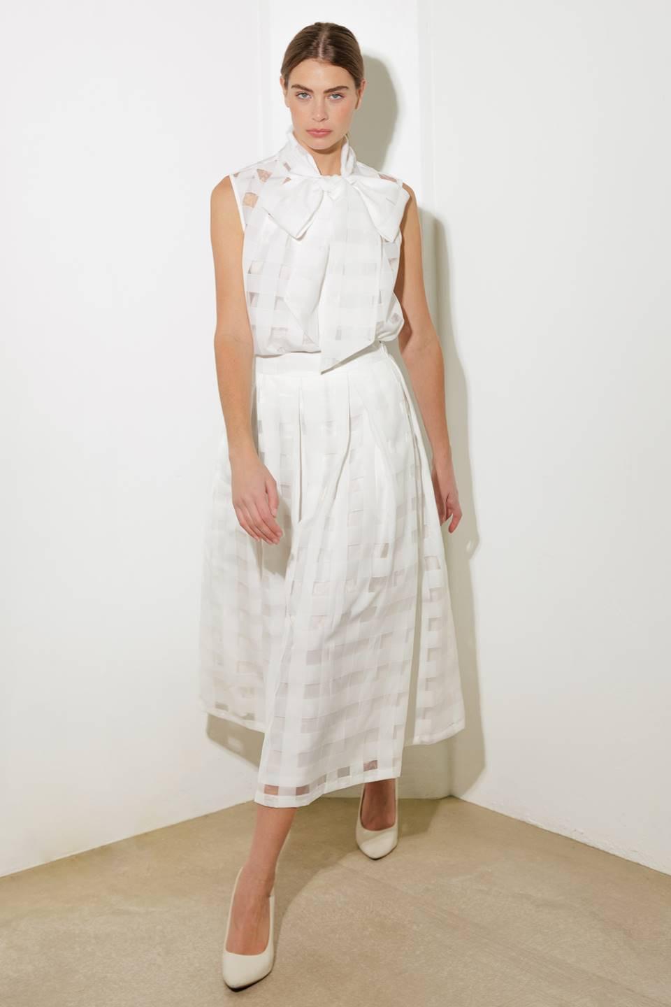 Live for Us White Woven Organza Top, view 6 — Soul Flow Apparel