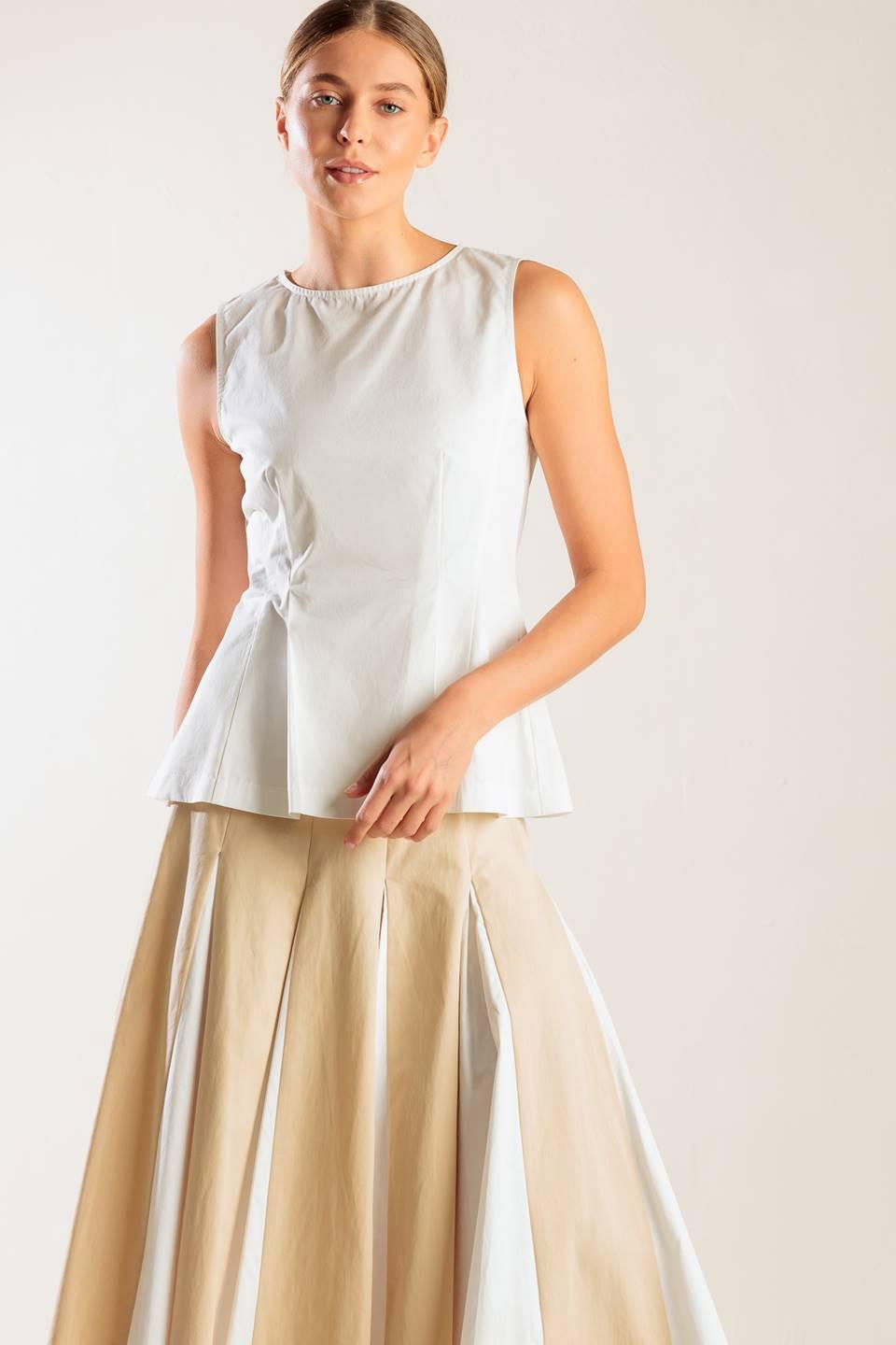 First Date White Woven Top, view 2 — Soul Flow Apparel