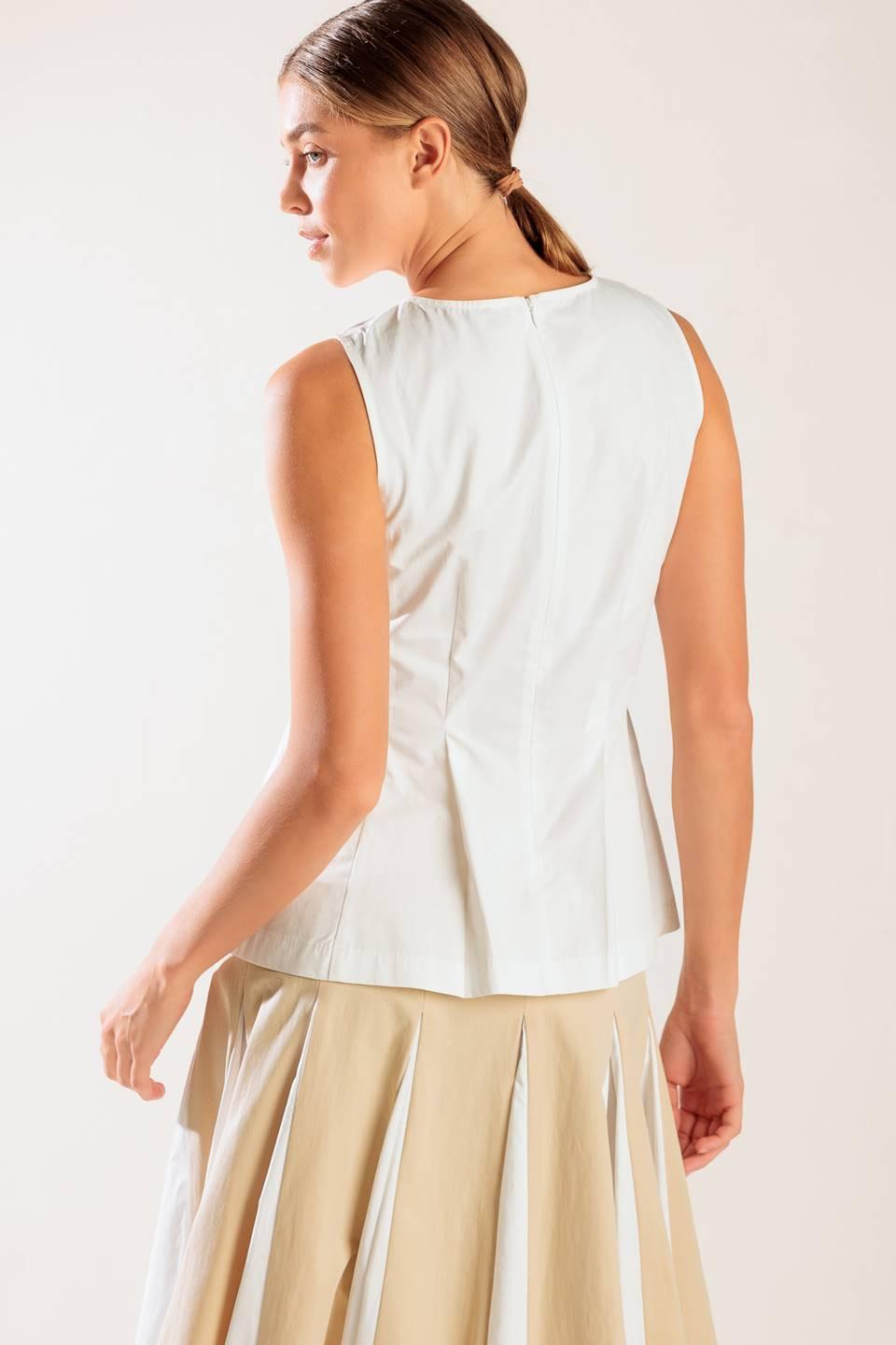 First Date White Woven Top, view 6 — Soul Flow Apparel