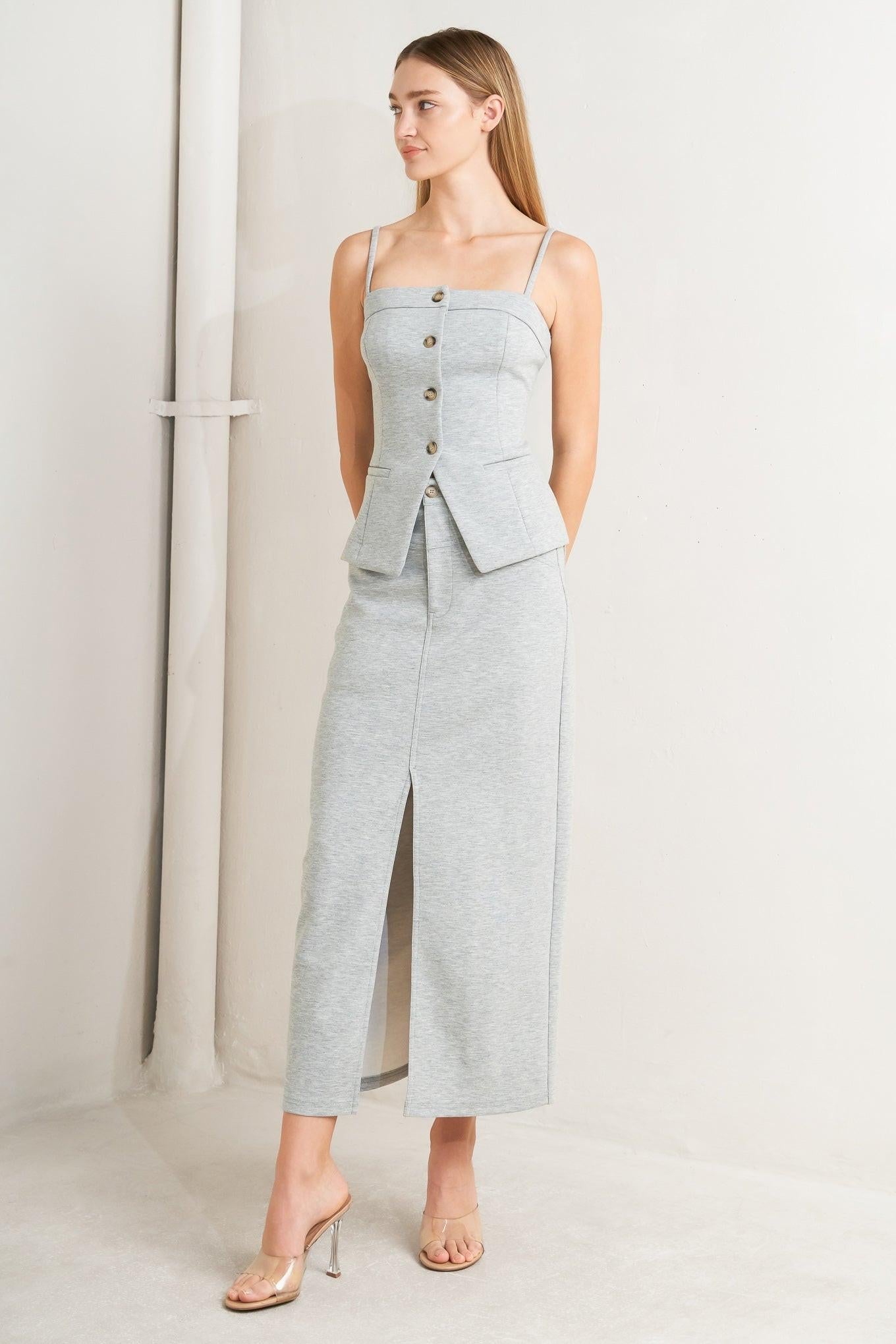 Lovely By Nature Knit Vest in hgrey, view 2 — Soul Flow Apparel