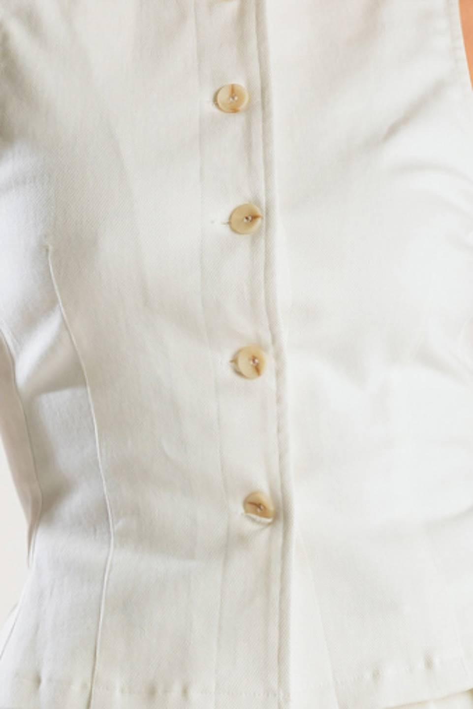 Love Letters White Woven Vest, fabric swatch — Soul Flow Apparel