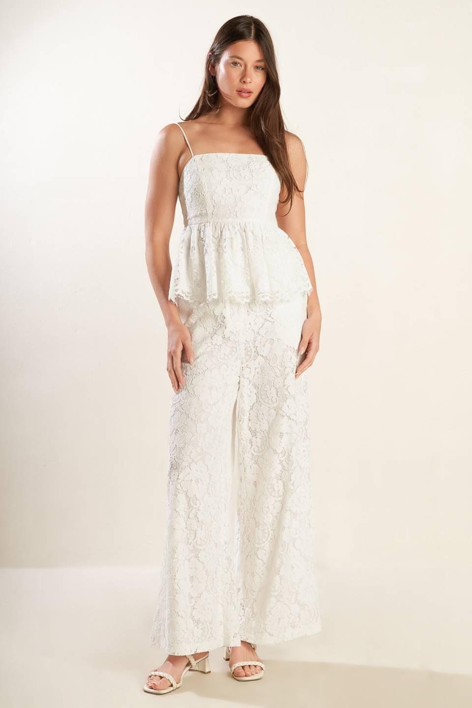 We Trust You Woven Lace Top in white, view 2 — Soul Flow Apparel
