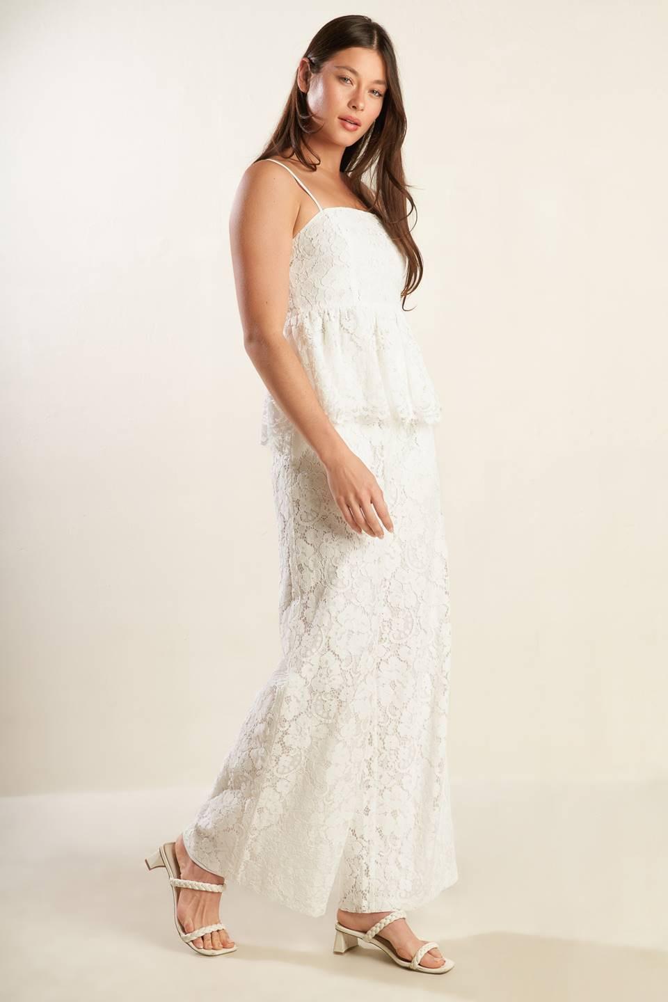 We Trust You Woven Lace Top in white, view 3 — Soul Flow Apparel