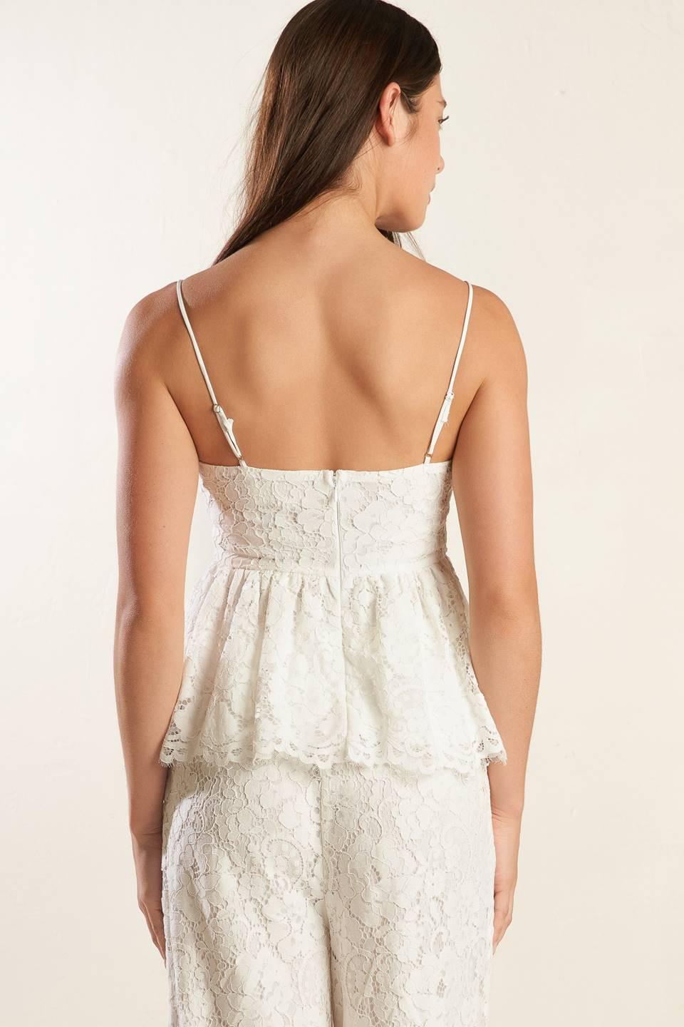 We Trust You Woven Lace Top in white, view 6 — Soul Flow Apparel