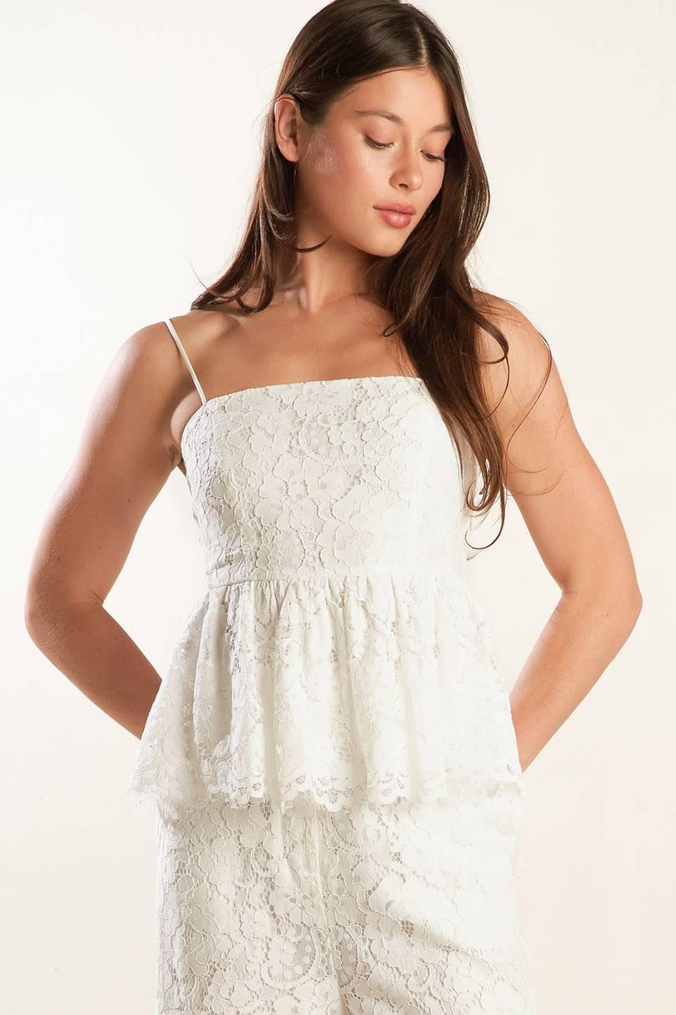 We Trust You Woven Lace Top in white, view 7 — Soul Flow Apparel